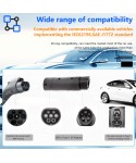 HOT Selling 32A 7.2KW AC EV Charging Adapter with Charging Switch GBT to Type 1 GB/T Female Plug with Type 1 Female Converter for J1772 Electric Vehicle