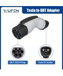 WUFEN Tesla charging stations Electric Car 250V EV Charger 32A 7KW Tesla To GBT Adapter for GBT car BYD JAC in Mexico national