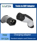 WUFEN Tesla charging stations Electric Car 250V EV Charger 32A 7KW Tesla To GBT Adapter for GBT car BYD JAC in Mexico national