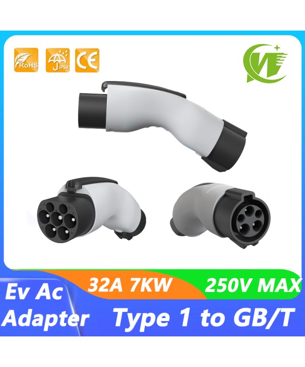 EV Charger Adapter Type1 to GBT Adapter 32A SAE J1772 to GBT EV Charger Adapter for GBT EVs Fit J1772 Charger