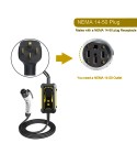 WUFEN 5M Electric Car EV Portable Charger 32A 7KW EVSE Charging Cable NAME14-50 Plug Controller Wallbox Delayed Charging For GBT