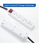 V2L Discharger for Israel Plug 16A 3.5KW for Type 2 Socket EV Cable Adapter Support BYD ATTO 3 MG ZS SERES 5 Car Discharge Type2