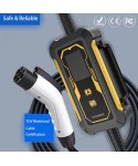 WUFEN 5M Electric Car EV Portable Charger 32A 7KW EVSE Charging Cable NAME14-50 Plug Controller Wallbox Delayed Charging For GBT