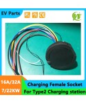 Electric Vehicle Cars Charging Evse Female Socket Type 2 EV Sockets 16A 32A 3P 11/22kw For IEC 62196-2 EV Charger Charging pile