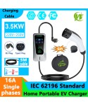 EV Charger Type2 Charger Portable Electric Vehicle Car Fast Charger 3.5KW 16A Type1 GBT Tesla Wallbox EVSE Charger Station