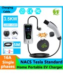 EV Charger Type2 Charger Portable Electric Vehicle Car Fast Charger 3.5KW 16A Type1 GBT Tesla Wallbox EVSE Charger Station